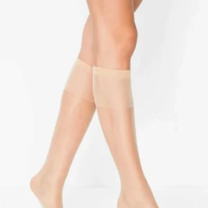 Kadın Diz Altı Parlak Fit 15 Denye Çorap Açık Ten