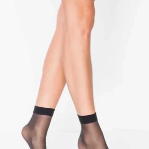 Fit 15 Soket Ince Parlak Kısa Çorap Siyah