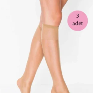 3 Adet Süper Ince 15 den Mat Pantolon Çorabı Bronz