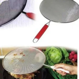 Yağ Sıçratmayan Tava Tencere Kapağı Metal Kulplu Sıçratmaz 33cm