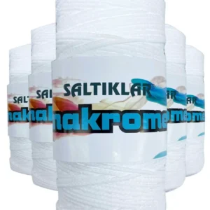 5 Adet Polyester Makrome İpi 10 Kar Beyaz 100 gr