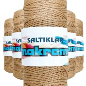 5 Adet Polyester Makrome İpi 32 Nohut 100 gr