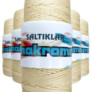 5 Adet Polyester Makrome İpi 270 Krem 100 gr