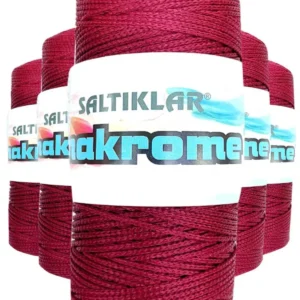 5 Adet Polyester Makrome İpi 1560 Bordo 100 gr