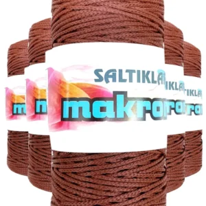5 Adet Polyester Makrome İpi 2060 Taba 100 gr