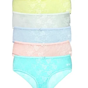 5 Adet Kadın Komple Tül Dantel Bato Külot