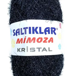 Mimoza Kristal Işıltılı Şal Patik Yelek İpi SİYAH