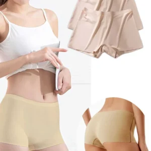 2 Adet Kadın Dikişsiz Görünmez İz Yapmaz Mini Şort Boxer Ten