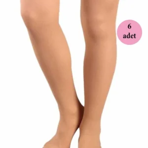 6 Adet Mus Kaçmaz Lastikli Çorap 70 denye 38 Bronz