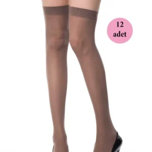 12 Adet Mus Kaçmaz Lastikli Çorap 70 denye 86 Vizon