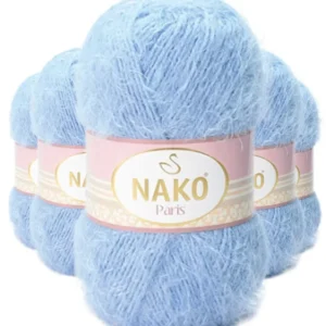 5 Adet Paris El Örgü ipi Yünü Mavi 4129