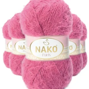 5 Adet Paris El Örgü ipi Yünü Koyu Pembe 6578