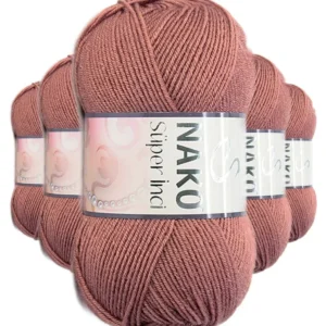 5 Adet Süper İnci El Örgü İpi 100 gr Marsala Kırmızı 2248