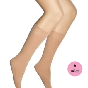6 Adet Masaj Kadın Çorap Ten 57