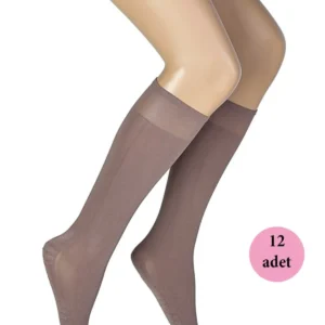 12 Adet Masaj Kadın Çorap Vizon 86