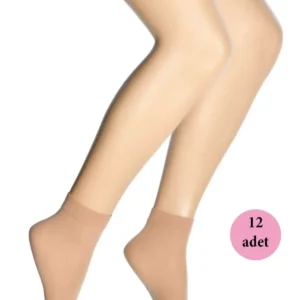 12 Adet Mikro 40 Soket Kadın Çorap Ten 57