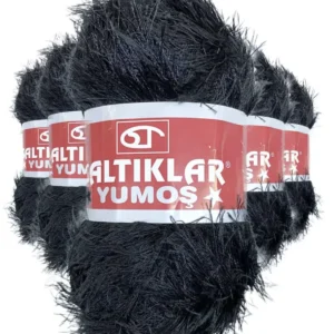 5 Adet Yumoş Sakallı El Örgü Ipi Yünü SİYAH