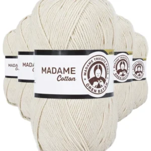 5 Adet Madame Cotton El Örgü İpi Yünü 100 gr 005 Bej