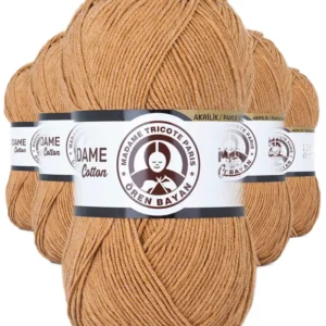 5 Adet Madame Cotton El Örgü İpi Yünü 100 gr 036 Hardal