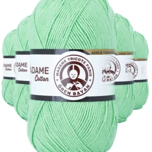 5 Adet Madame Cotton El Örgü İpi Yünü 100 gr 052 Fıstık Yeşili