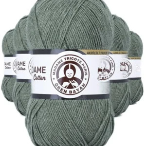 5 Adet Madame Cotton El Örgü İpi Yünü 100 gr 054 Çağla Yeşili