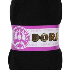 Dora El Örgü İpi Yünü 100 gr 999 Siyah