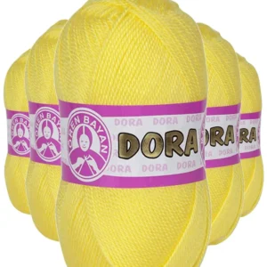 5 Adet Dora El Örgü İpi Yünü 100 gr 028 Sarı