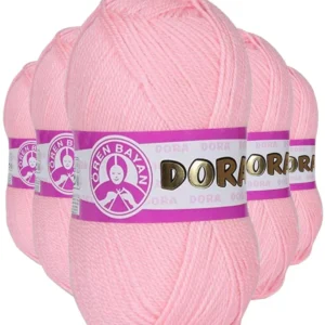 5 Adet Dora El Örgü İpi Yünü 100 gr 039 Bebe Pembe