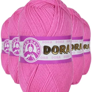 5 Adet Dora El Örgü İpi Yünü 100 gr 042 Pembe