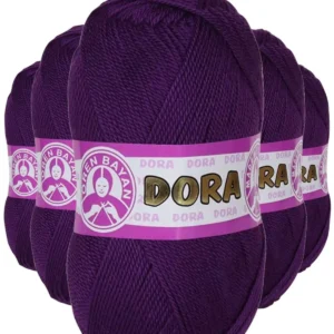 5 Adet Dora El Örgü İpi Yünü 100 gr 043 Mor