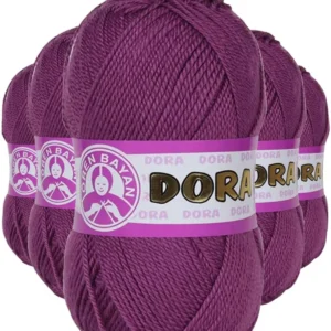 5 Adet Dora El Örgü İpi Yünü 100 gr 051 Gül Kurusu