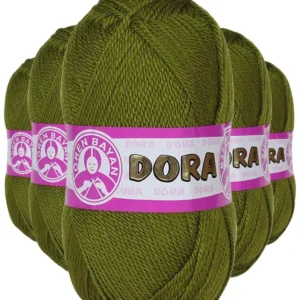 5 Adet Dora El Örgü İpi Yünü 100 gr 076 Yeşil