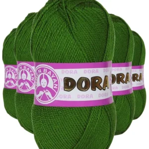 5 Adet Dora El Örgü İpi Yünü 100 gr 087 Yeşil