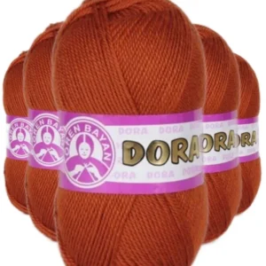 5 Adet Dora El Örgü İpi Yünü 100 gr 107 Kiremit