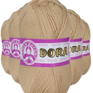 5 Adet Dora El Örgü İpi Yünü 100 gr 114 Bej