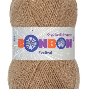 Festival Simli Örgü İpi Yünü Renk No:672