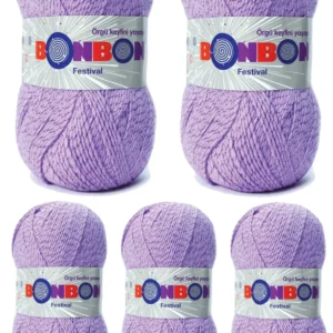 5 Adet Festival Simli Örgü İpi Yünü Renk No:205