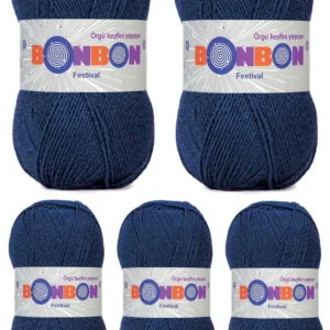 5 Adet Festival Simli Örgü İpi Yünü Renk No:488