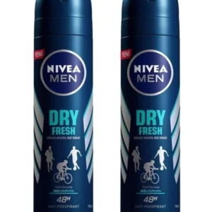 2 Adet Deo Sprey Erkek Deodorant Dry Fresh Pudrasız 150 ml