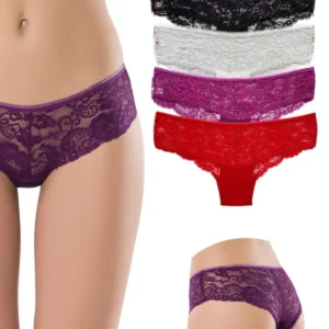 5 Adet Kadın Bel Dantel Tül Bikini Külot