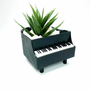 Saksıda Sukulent Çiçek Piyano Yapay Bitki 10x10x8 cm