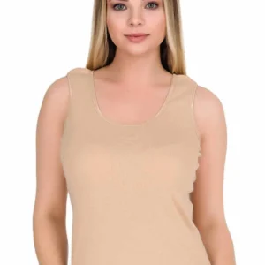 Geniş Askılı Elestan Likralı Kadın Atlet Ten 2127B