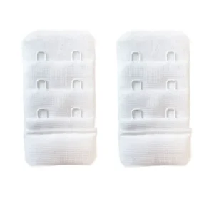 2 Adet Agraf Sütyen Uzatma Kopçası 3 Sıra / 2 Kanca Beyaz