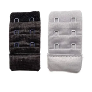 2 Adet Agraf Sütyen Uzatma Kopçası 3 Sıra / 2 Kanca Siyah Gri