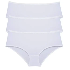 3 Adet Kadın Yüksek Bel Bato Külot Beyaz