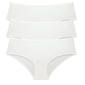 3 Adet Kadın Yüksek Bel Bato Külot Krem