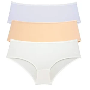 3 Adet Kadın Yüksek Bel Bato Külot Beyaz Ten Krem