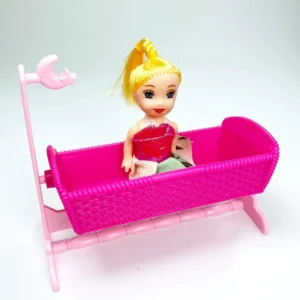 Sallanan Beşikli Parmak Bebek 10x10 cm