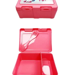 Pratik Beslenme Kutusu 2 Bölmeli Kilitli Beslenme Çantası Pembe