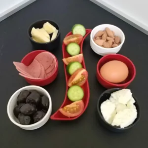 7 Parça Kahvaltı Seti Sosluk İftariyelik Çerezlik Kırılmaz Melamin Çap 7 cm